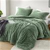 Intelligent Design Set di biancheria da letto per letto Queen Comfoter, comodo set di biancheria da letto in peluche e retro in microfibra, 3 pezzi, piumino leggero in velluto a coste e 2 federe, set