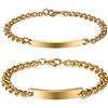JewelryWe - Bracciale Personalizzato Fidanzati Coppia in Acciaio Inossidabile Bracciale Per Lui Lei da Donna Uomo Regalo San Valentino