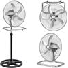 Fenix Home Ventilatore a Piantana 3 in 1 Silenzioso 60W, Ventilatore Tavolo Muro con Altezza Regolabile 125 cm, Oscillazione 90°, 3 Velocità, Timer, Pale Acciaio 40 cm, Casa Ufficio