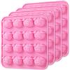 Newk - Confezione da 4 stampi in silicone per cioccolato, motivo maialino, 16 scomparti con faccine di maiale, per caramelle, gelatina, fondente, caramelle dure, biscotti, resina