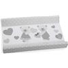 Italbaby Materassino fasciatoio in pvc 2 lati, per il cambio del pannolino, universale, misura cm 49x81x10, made in italy, Italbaby dolci coccole grigio