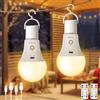 Dehobo Ricaricabile Lampadina LED E27 Con Funzione Temporizzazione - Luci LED a Batteria 7 W Con Telecomando - Lampada Campeggio 3 Temperature di Colore - Dimmerabile Luce Notturna, 2 Pezzo