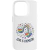 Vibrant Science Wear Custodia per iPhone 14 Pro Love Is Chemistry - Fiaschetta a forma di cuore con arcobaleno