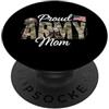 Soldier military veteran support graduat Proud Army Mom Patriottica Militare Famiglia Camo Grafica PopSockets PopGrip Adesivo