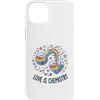 Vibrant Science Wear Custodia per iPhone 14 Plus Love Is Chemistry - Fiaschetta a forma di cuore con arcobaleno
