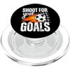 Motivational Saying Fun Soccer Vintage D Spara per i tuoi obiettivi Calcio Ragazzi Dicendo Distressed Graphic PopSockets PopGrip per MagSafe