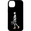 Vintage Roller Skate Skeleton, Skaters G Custodia per iPhone 14 Plus Scheletro di Halloween per pattinaggio a rotelle, anni '80, anni '90 Cool & Funny