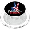 America USA Patriot Apparel 4 luglio Bandiera americana Shindig segno della pace con stelle PopSockets PopGrip per MagSafe