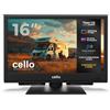Cello CTRAV-16TZ Smart TV 16 12V per camper, camion e barca, Tizen OS di Samsung, Bluetooth, audio Pitch Perfect, Gaming Hub, triplo sintonizzatore