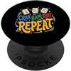 Chinese Game Night Lover Designs Divertente Mahjong Player Piastrelle Crak Bam Dot Repeat PopSockets PopGrip Adesivo