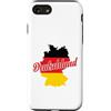 Germany Europe Berlin country Munich Ham Custodia per iPhone SE (2020) / 7/8 Germania, mappa, con, bandiera