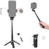 NEEWER Selfie Stick con Otturatore Remoto Bluetooth Rimovibile, Treppiede da Viaggio Leggero Pieghevole per iPhone, Portatelefono a 360° Cold Shoe per YouTube/TikTok Vlog Foto Live Stream, Nero, P15