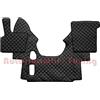 F-Core COPPIA TAPPETI + COPRICOFANO IN ECOPELLE NERO DAF XF 95 MANUALE