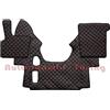 F-Core COPPIA TAPPETI + COPRICOFANO IN ECOPELLE NERO E ROSSO DAF XF 95 MANUALE