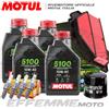 Motul + Hiflo + Ngk Tagliando SUZUKI GSR 600 2006 2007 2008 (5100 10W40+ Filtri aria olio + candele)