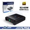 ALPINE Amplificatore ALPINE S2-A60M Classe D S-Series Potenza RMS 2 Ohm 1x600 Watt