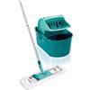 Leifheit Pressa Profi Compact Set lavapavimenti, Mop lavapavimenti con strizzatore e manico in 3 pezzi, Mop set salvaspazio con strizzatore riponibile