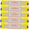 BOEMY Satya Incenso Aromatico Citronella, Incenso Naturale Aromaterapia, Bastoncini di Incenso, 6 Scatole da 15 g, Antimoschite - CitroSticks Satya - Il Potere Naturale della Citronella.