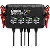 NOCO GENIUS2X4: Caricabatterie Intelligente 8A 4 Canali (2A/Canale) 6V/12V - Mantenitore di Carica e Desolfatatore con Protezione da Sovraccarico e Compensazione Termica - Per Batterie Piombo e Litio