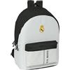 safta Real Madrid 1a squadra 24/25 - Zaino per laptop da 15,6 e USB, ideale per giovani di diverse età, tessuto riciclato, comodo e versatile, 31 x 18 x 44 cm, colore: bianco/grigio, bianco/grigio,
