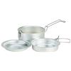 Ferrino 78056HCU.1SIZ Set pentola Chiusura, Padella con Manico Pieghevole e Piatto Fondo, popote Scout V, Alluminio Unisex-Adulto, Multicolore, Taglia Unica