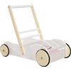 roba Carrello Giocattolo Scarlett - con Freno - per Bambole e Altri Giochi - Sistema Anti-Ribaltamento - Ottimale per i Primi Passi - Legno Laccato Rosa