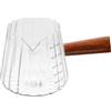 Garneck Piccola Tazza Da Latte in Legno Contenitore Per La Panna Brocca Per Lattiera in Ceramica Tazza Schiumosa Misurino Barattolo Di Crema - Coppa Graduata Domestico