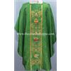 The Church Shoppe Sacra Stola Verde Gotica con Ricamo di Tre Cuori Santi