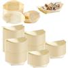 SODIAL 2X(500 Pezzi di Piatti Monouso In Legno per Barche, Piatti In Bambù da 4 Po8284