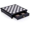 Italfama Scacchiera Nera In Legno 32x32cm Con Cassetto Di Stoccaggio Italia