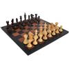 Italfama Set Di Scacchi Di Lusso In Mogano Italfama Con Tavolo In Vera Pelle 10,5cm Re