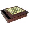 Italfama Scacchiera In Legno Effetto Ottone Con Storage 38X38Cm