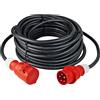 as - Schwabe 61360 Prolunga CEE per corrente forte, 5m H07RN-F 5G2,5, 400V/16A/5poli, nero, 5 m