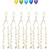 BOBOZHONG 100 palloncini con nastro arricciato, fai da te, Natale, compleanno, matrimonio, feste, decorazioni, palloncini con elio, colore oro