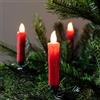 Lights4fun, Inc. Confezione da 20 rosso cera a batteria telecomando LED candele di Natale con albero clip