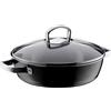 WMF Fusiontec Mineral Schmorpfanne mit Glasdeckel, 28 cm, Black 3201113709 4000530702746