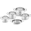 Fissler Original-Profi Collection® 5-teiliges Topf-Set mit Glasdeckeln und Servierpfanne 084-389-05-000/0 4009209384009