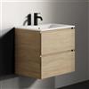 Riho copia di Lavabo rettangolare doppio in Vetroceramica bianca 121x45 cm RIHO