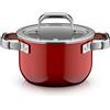 WMF Fusiontec Mineral Pro, Kochtopf mit Deckel, 16 cm, Passion Red 3201114100 4000530759955