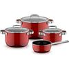 WMF Fusiontec Mineral Pro, Topf-Set, 4-teilig, Passion Red 3201114095 4000530759900