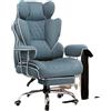 OEM Sedia da gaming, supporto lombare a molle, design ergonomico, azzurro (tessuto)