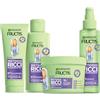 Garnier Set idratante per la cura dei capelli per tutti i ricci, ripara e rivitalizzata, con acidi grassi ialuronici e karité, pre-shampoo, shampoo, maschera per capelli, spray, 4 pezzi
