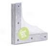Alberts 332877 Squadretta angolare, zincata con procedimento Sendzimir, 120 x 120 x 20 mm, Set da 12
