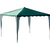 Gazebo da Giardino in Acciaio 2x2m Bauer Verde