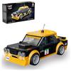 JAMARA 402921 CADA FIAT Abarth 131 1:24 mattoncini neri a morsetto, modello auto da corsa, auto sportiva, giocattolo per bambini dai 8 anni in su, idea regalo