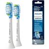Philips Sonicare HX9042/17 Pack da 2 Testine di Ricambio C3 Premium Plaque Defence, con RFID e Tecnologia Adaptive, Per una Pulizia Profonda, Bianco