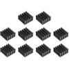 sourcing map 10x20x20mm Alluminio Nero Dissipatore Termico Adesivo Pad di Raffreddamento per Stampanti 3D 10 Pz