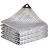 Generic Telo parasole riflettente in alluminio, resistente al calore, con occhielli, per serra, fiori, piante, patio, prato, 2 x 4 m