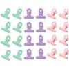GUTE LINES Fermacarte, Clip Multiuso in Metallo, Pinze Multiuso, Clip del Raccoglitore,Ufficio di Cancelleria Pinze, per Ufficio, Scuola e Famiglia (Colorato, 24 pz x 22mm)