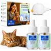 COFIHOME Diffusore Feromoni Gatto con 2 Ricariche da 48 ml | Feromoni per Gatti Calmanti | Diffusore Antistress per Gatti | Feromoni Gatto | Riduce Ansia | Marcatura con Urina | Graffi e Conflitti |